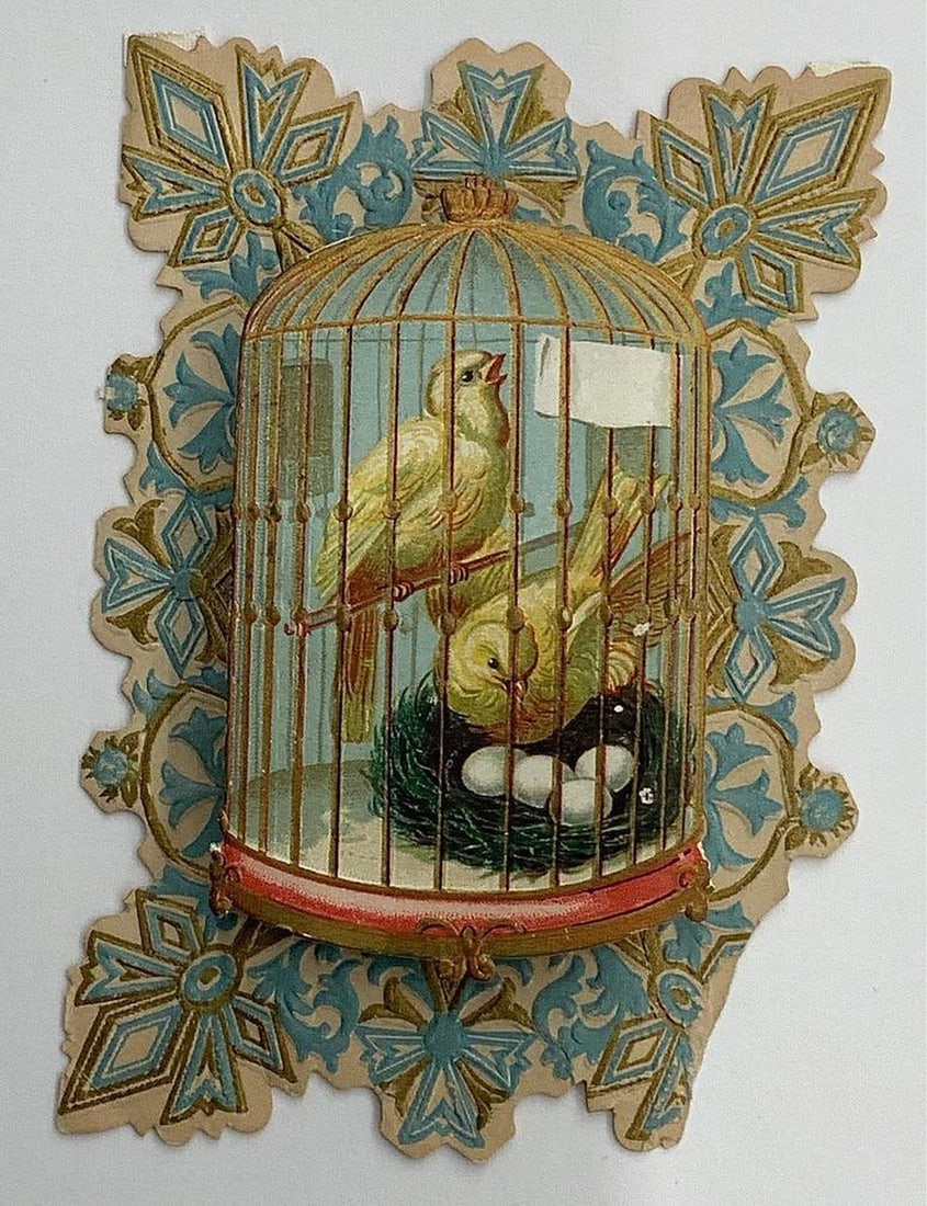Valentine Card: birds in cage (1 of 1)