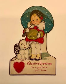 Valentine Card: "To a good little girl I know'