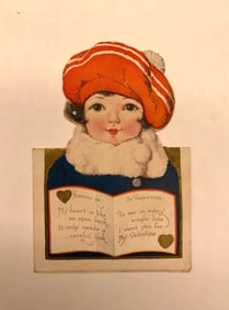 Valentine Card: "My heart is like an open book"