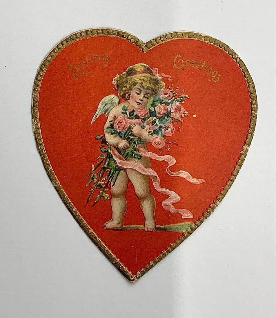 Valentine Card: cherub, "Loving Greeting" (1 of 1)