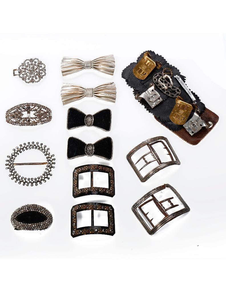 A miscellaneous group of cut-steel shoe buckles (1 of 1)