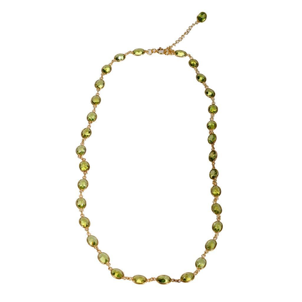 A peridot and gold-plated sterling silver necklace (1 of 2)
