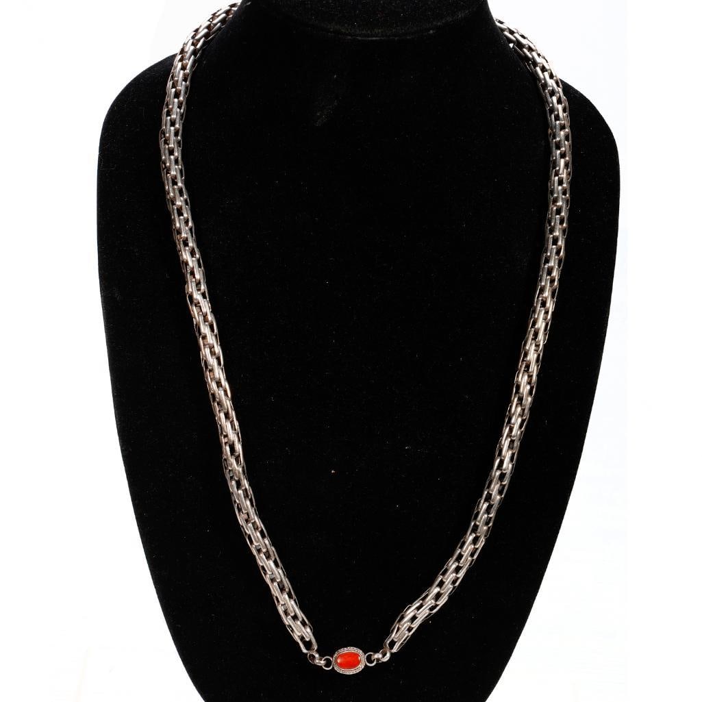 A group of stone, silver and metal jewelry: 8 pieces including pearl, turquoise, amber, shell and agate