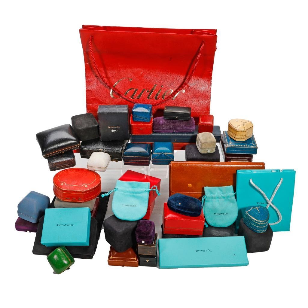 Collection of designer and vintage jewelry boxes (1 of 1)