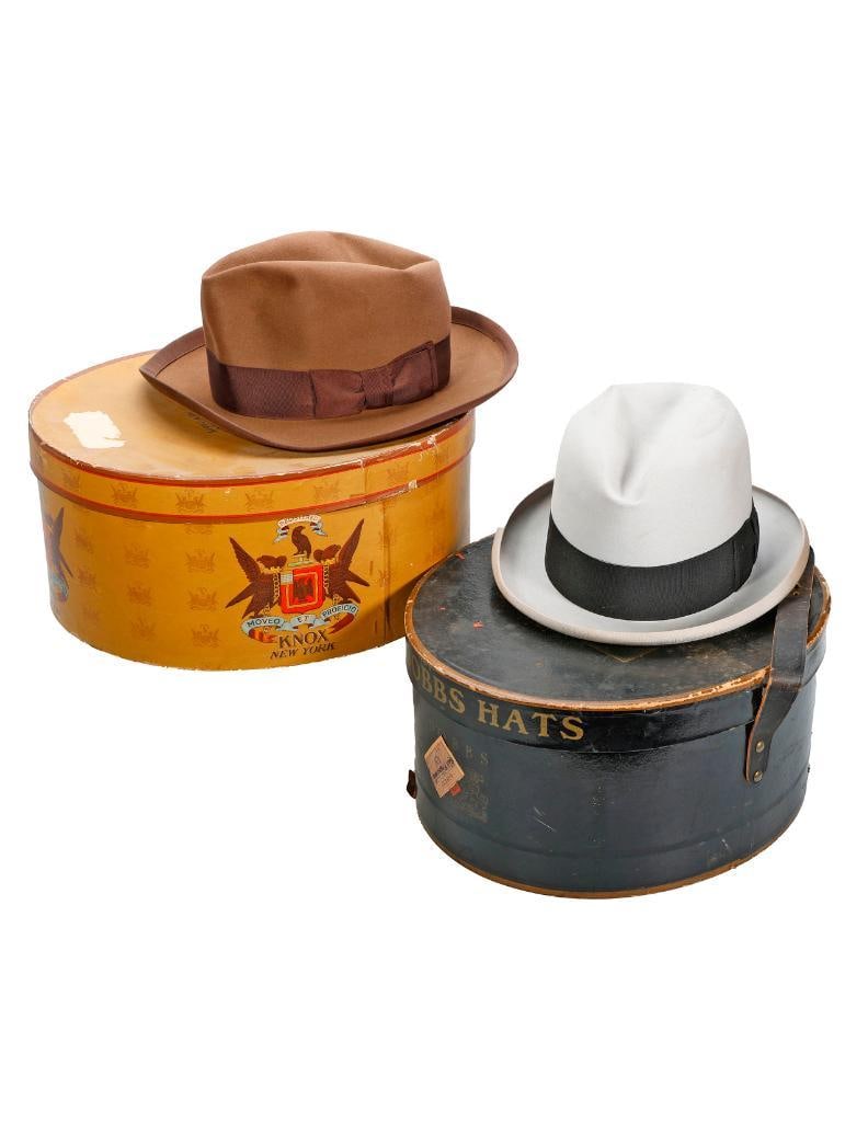 Two Vintage Homburg Hats in Hatboxes (1 of 4)