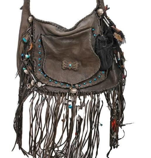 Vintage Handmade Embellished Leather Purse (1 of 4)