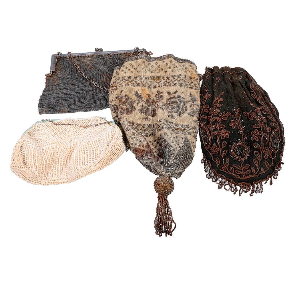 A 1920s Beaded Reticule, with Others (4) (1 of 3)