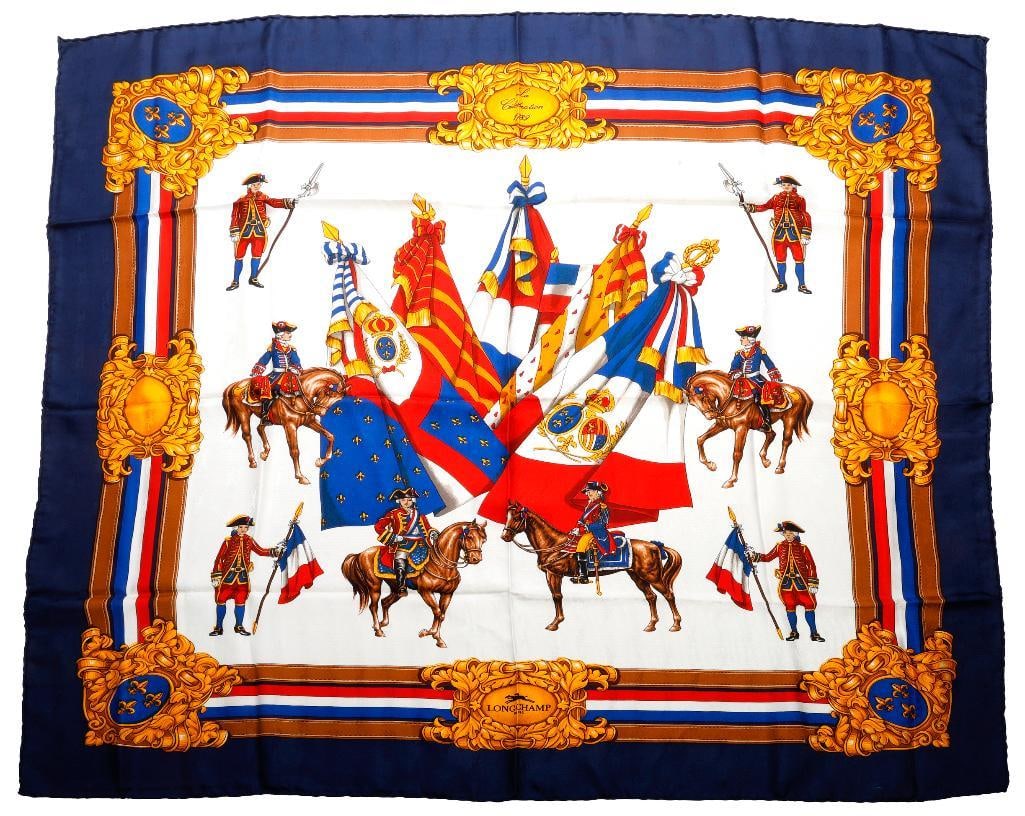 Longchamp "La Celebration 1789" Silk Scarf, with another (1 of 3)