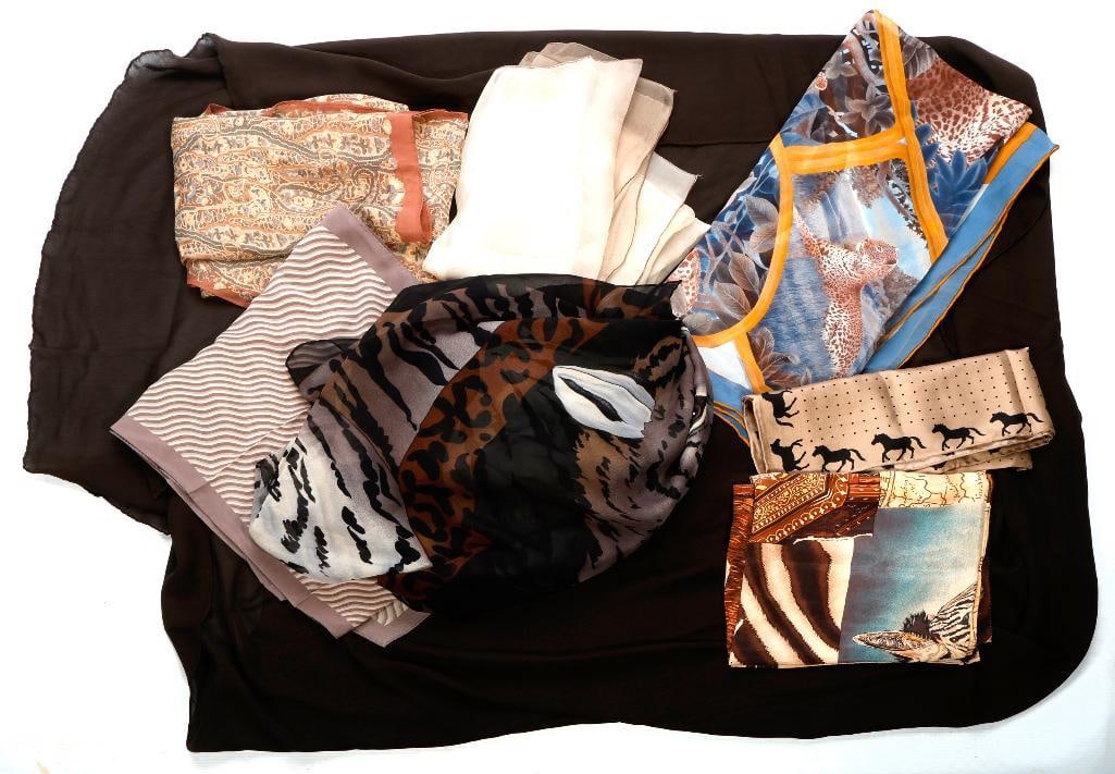 Group of Designer/Other Scarves, incl. Krizia, Ralph Lauren (8) (1 of 2)