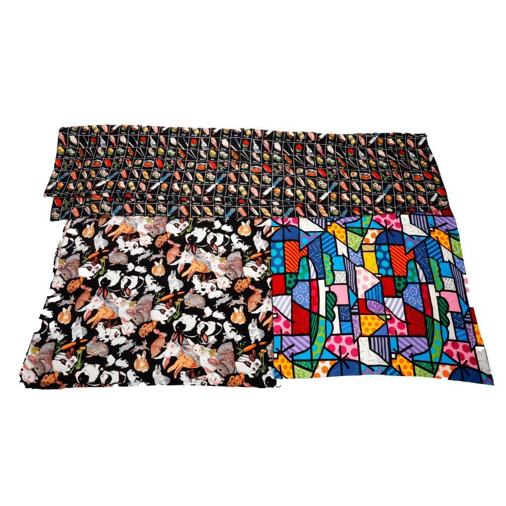 Two Nicole Miller Silk Scarves: Rabbits/Sushi (1 of 3)