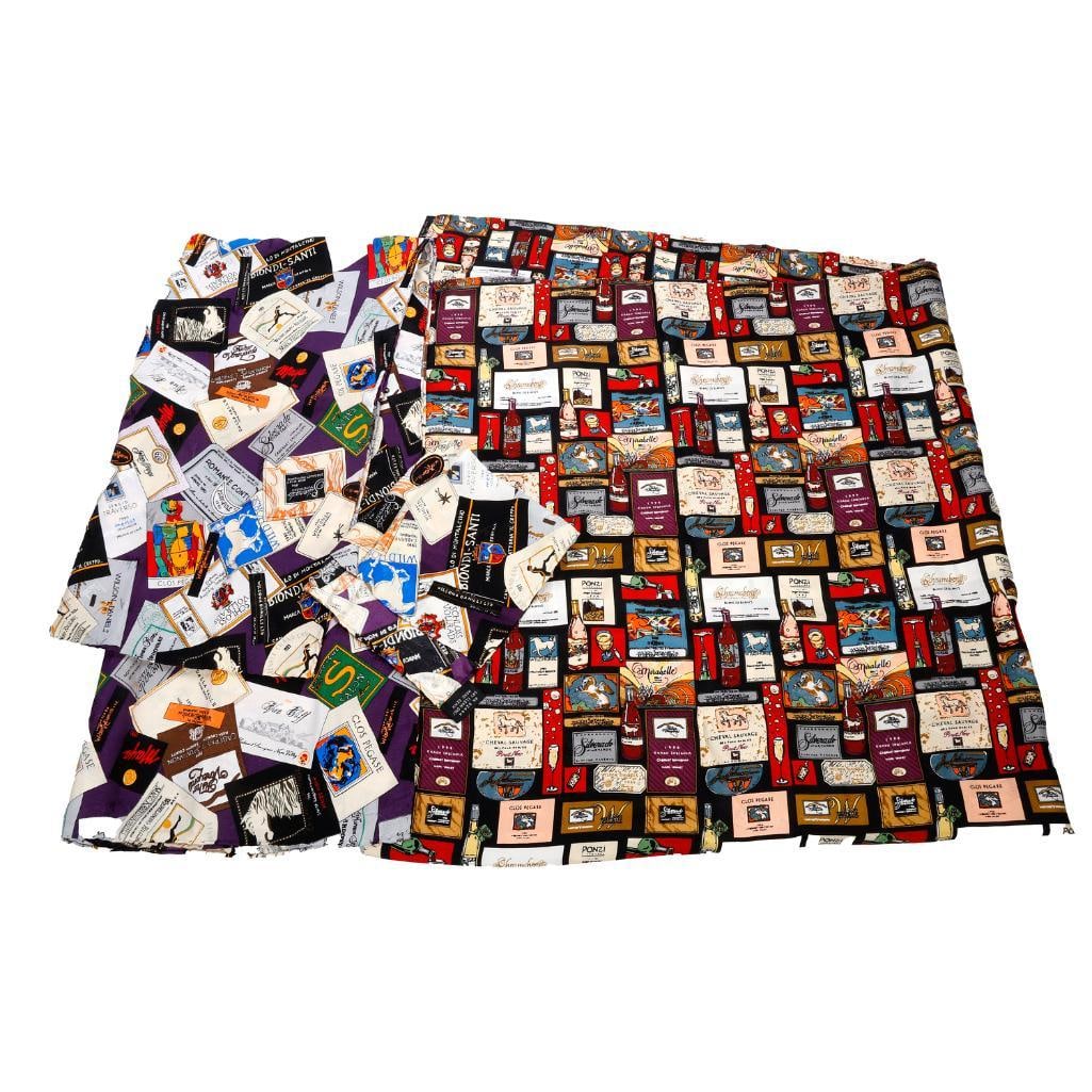 Nicole Miller Silk Scarves (2): Wine Labels (1 of 2)