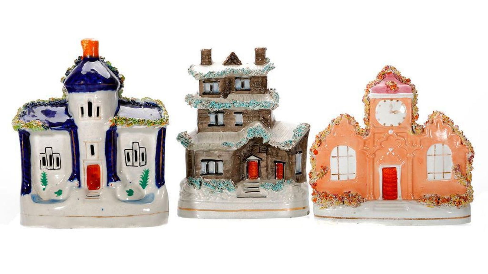 Seven Staffordshire Pastille Burners - 2