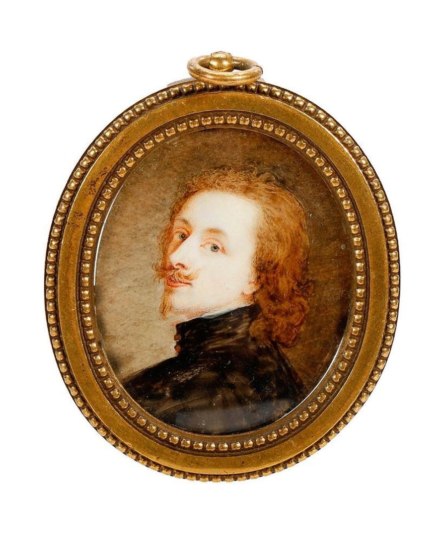 An English Portrait Miniature After Van Dyck (1 of 3)