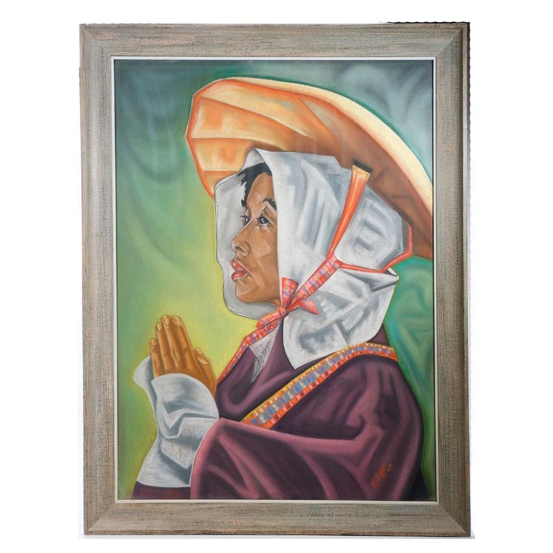 Saiger (20th Century), After Linford Donovan's "The Prayer": Artist: Saiger (20th Century); After Linford Donovan (1906-2003). Title/Description: The Prayer. Signature: Signed Saiger lower right. Date: 1964. Medium: Pastels on paper. Size: 31" x 23 1/8"; frame