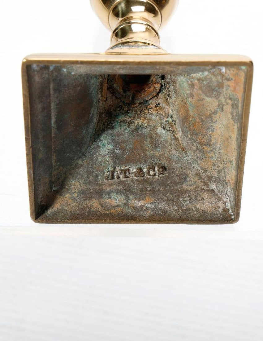 Brass Desk/Table Articles (5), incl. Georgian Candlestick - 4