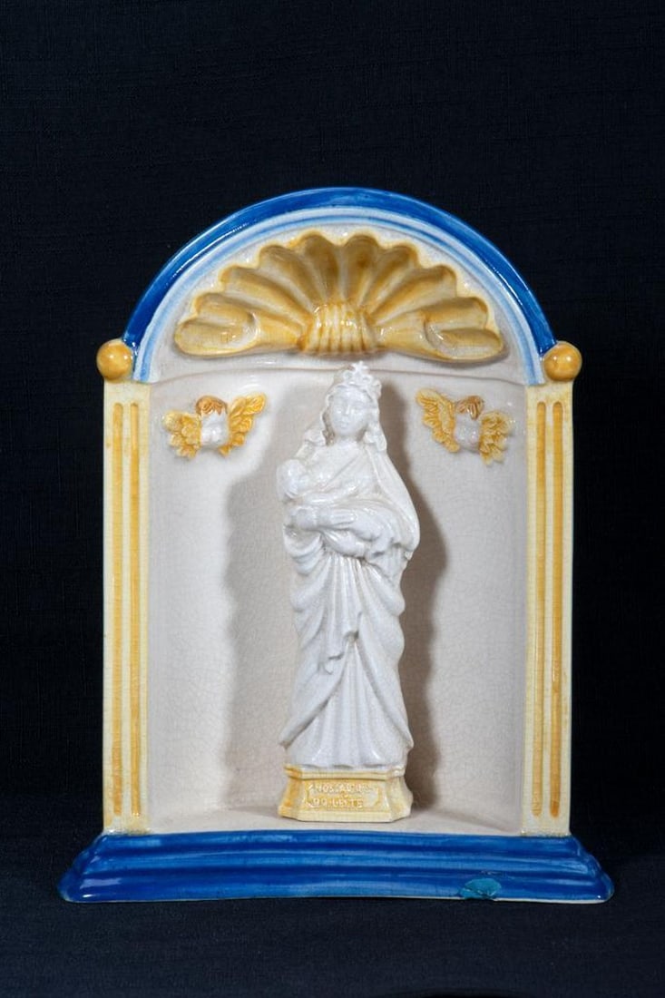 3 Portuguese Ceramic Plaques, incl. Madonna and Child - 2