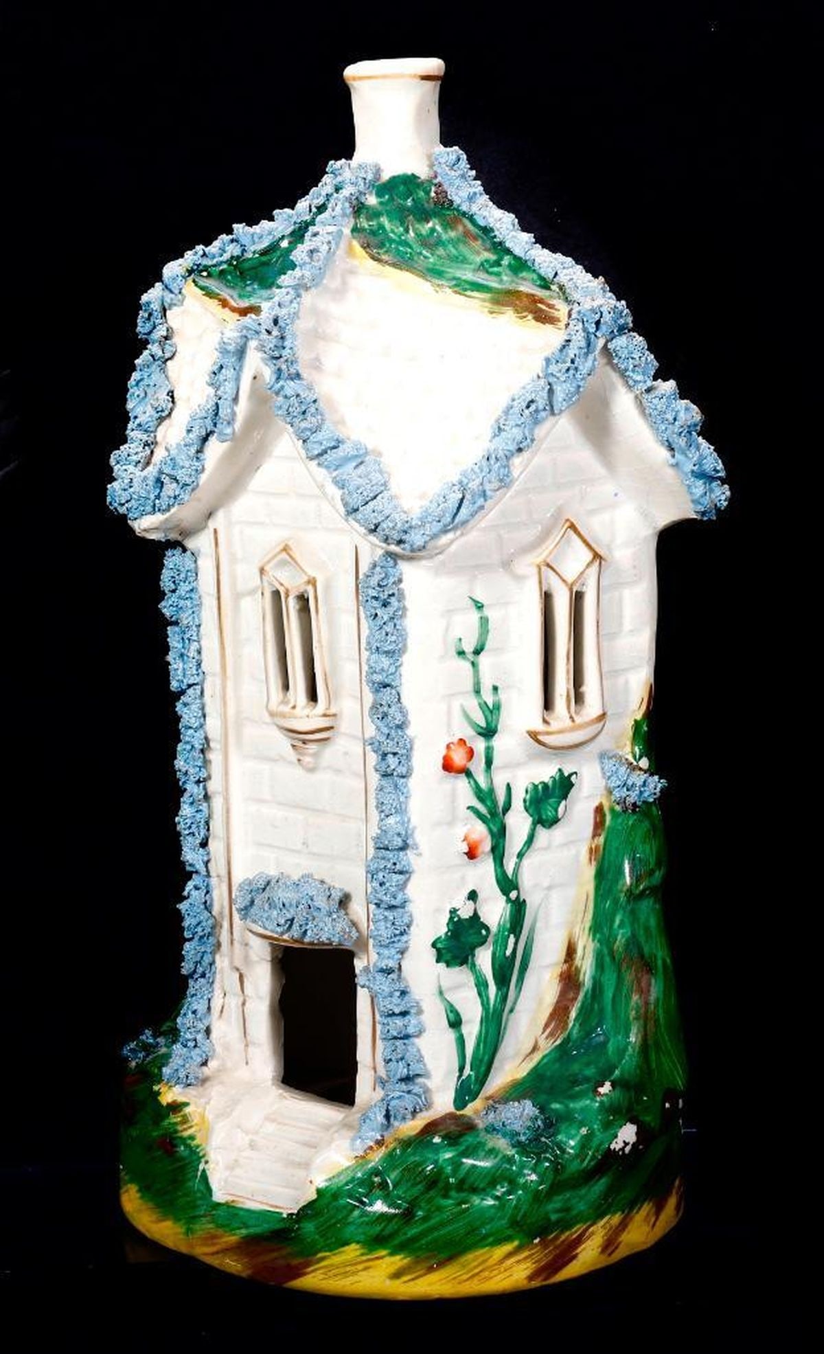 Five Staffordshire Figures Including a Cottage Pastille Burner and A Hunting Dog - 4