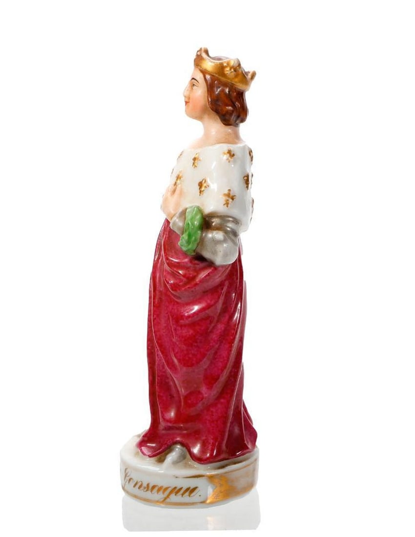 Lot of European Porcelains, Including Boxes, Inkwell and Figure - 4