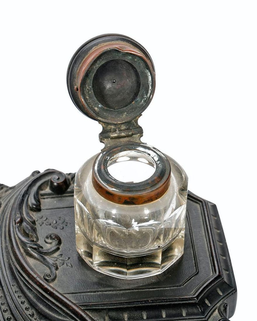 Ebonized Inkstand, and Large Ink Bottle. - 3