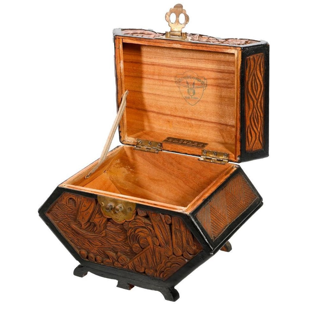 Chinese Carved Camphor Wood Box - 2