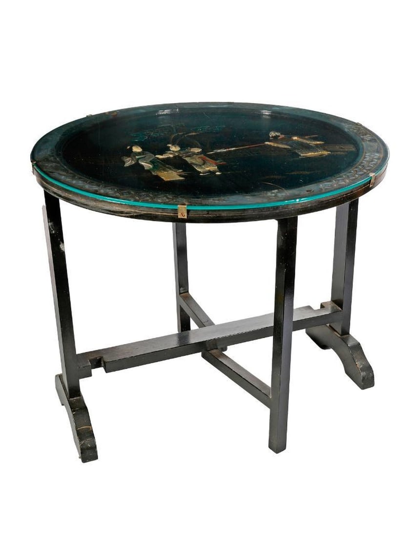 Contemporary Chinese Tilt-Top Side Table - 2