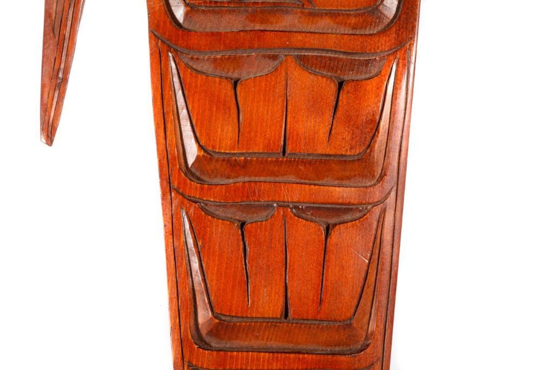 Salish Wood Carving of A Loon - 2