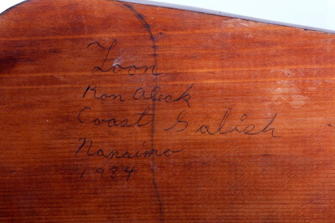 Salish Wood Carving of A Loon - 3