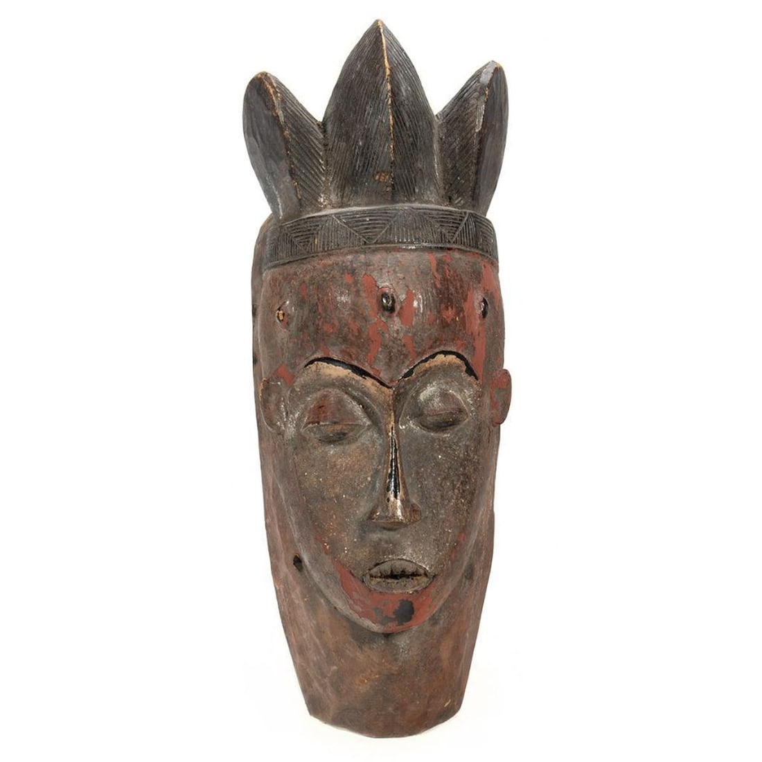 2 Guro Ivory Coast Carved Patinated Wood Masks - 2