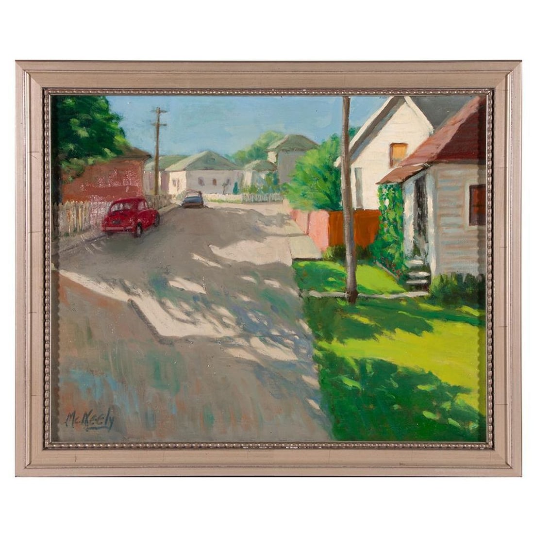 McNeely, 20th Century: Artist: McNeely (possibly Perry M. McNeely, 1889-1966?). Title: "Canal Street, Napa." Signature: Lower left. Medium: Oil on canvas. Size: Artwork: 15 1/2 x 19 1/2 inches. Frame: 18 1/2 x 22 1/2