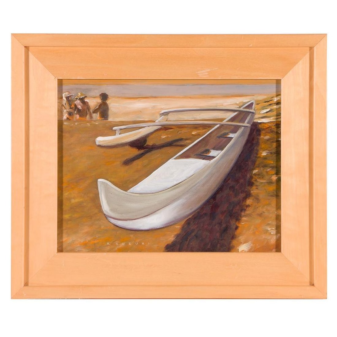 R. Suzuki (20th/21st Century): Artist: R. Suzuki (20th/21st Century). Title: "Cove Park". Signature: Lower left. Date: 2005. Medium: Oil on canvas. Size: Artwork: 11 x 14 inches. Frame: 15 3/4 x 18 3/4 inches. Condition: Good.