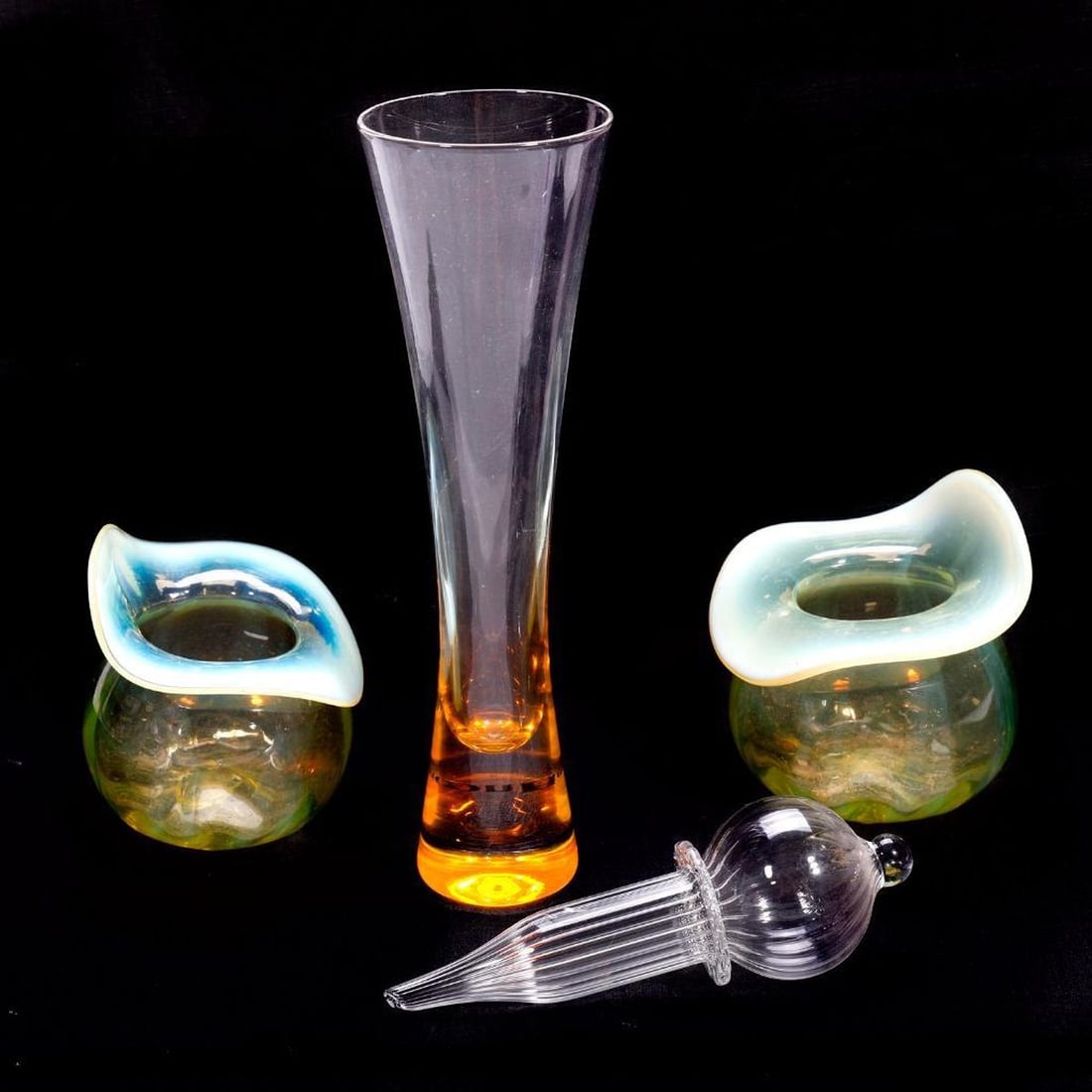 Lot of Glass Table Articles - 3