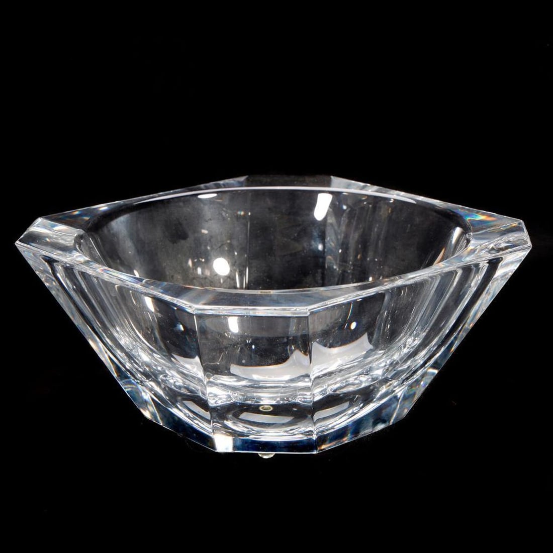 Lot of Contemporary Clear Art Glass Tablewares - 2