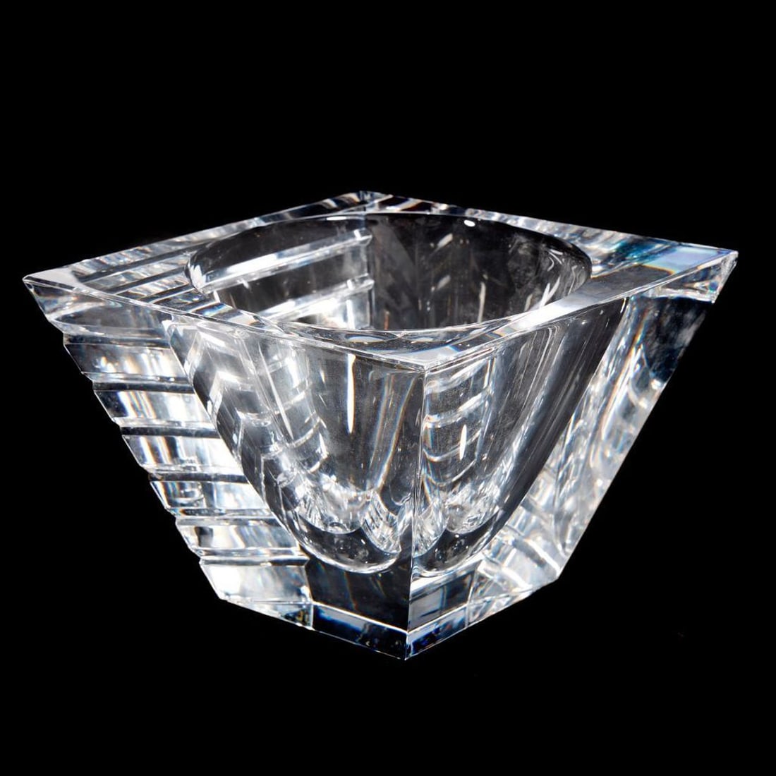 Lot of Contemporary Clear Art Glass Tablewares - 3