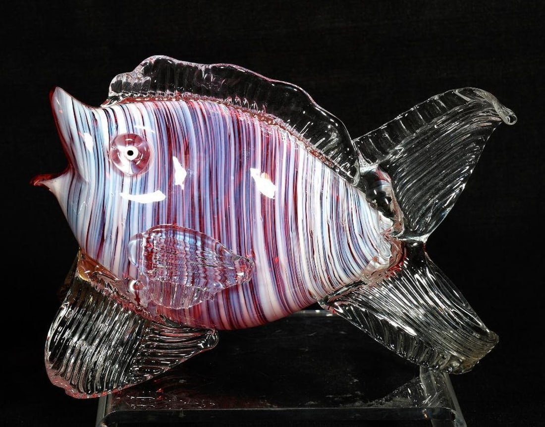 Three Murano Glass Fish Figures - 2