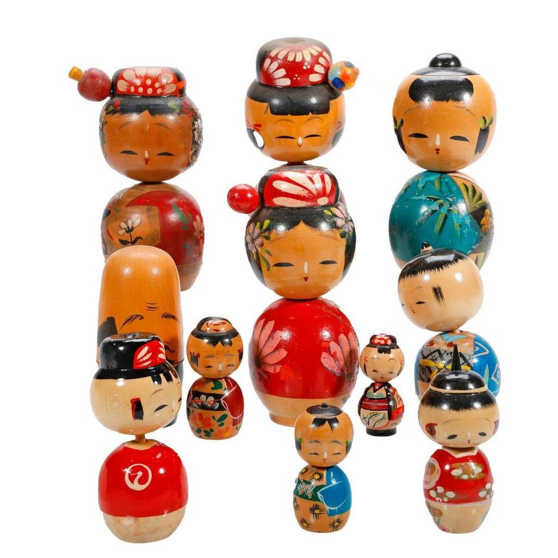 Large Lot of Kokeshi Dolls - 2