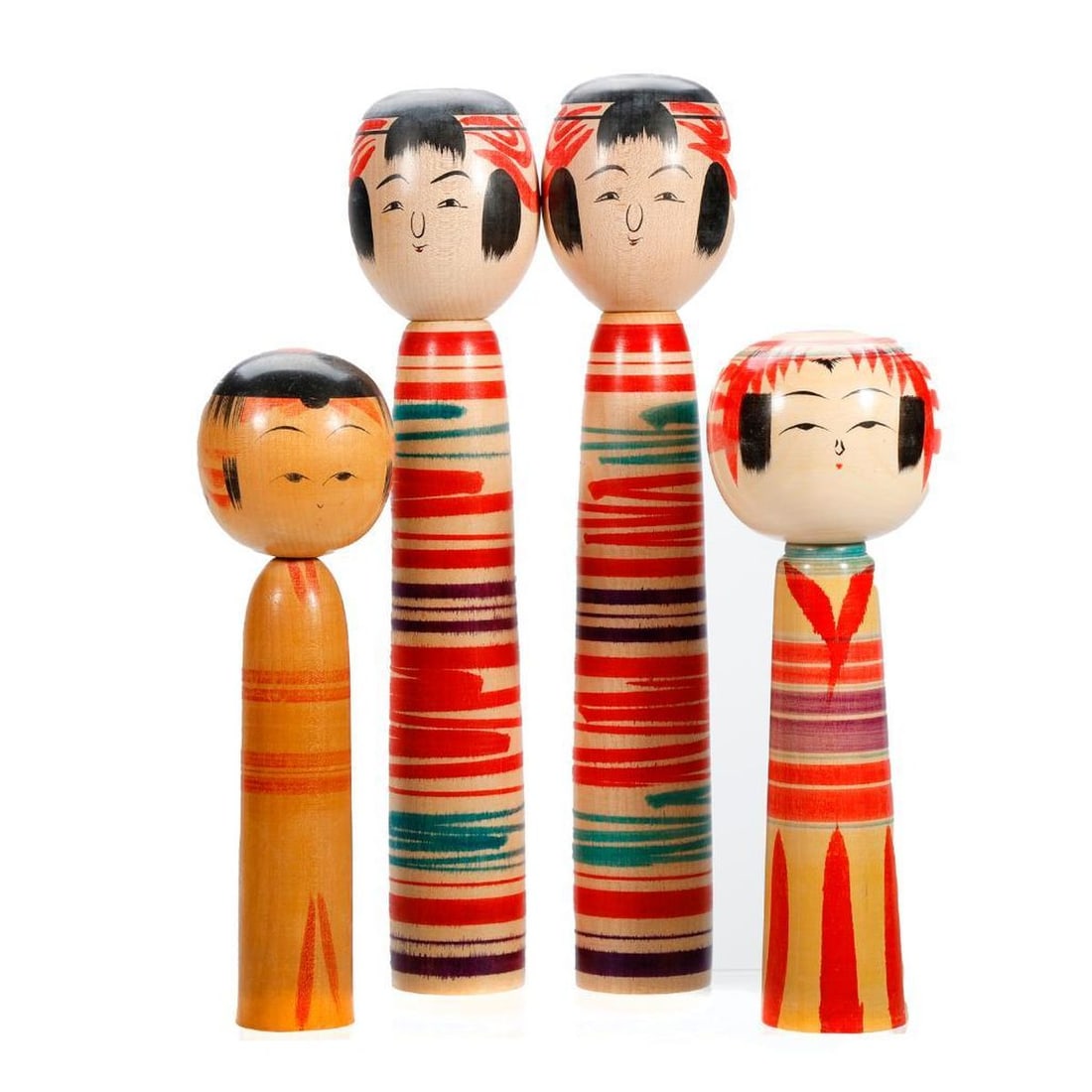 Lot of Traditional Kokeshi Dolls - 3