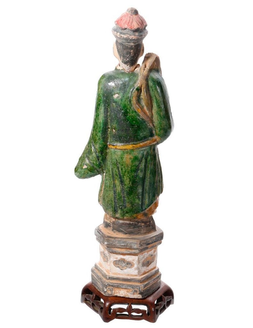 Ming Dynasty Sancai Glazed Attendant Figure. Property of Alton F. Irby III - 3