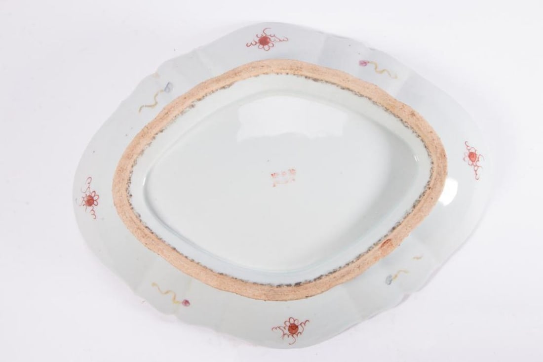 Chinese Dragon/Phoenix Porcelain Footed Platter - 2