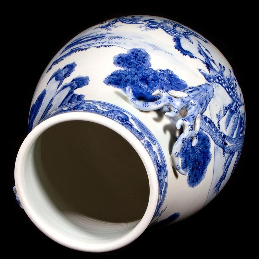 Chinese Blue and White Porcelain Vase. - 7