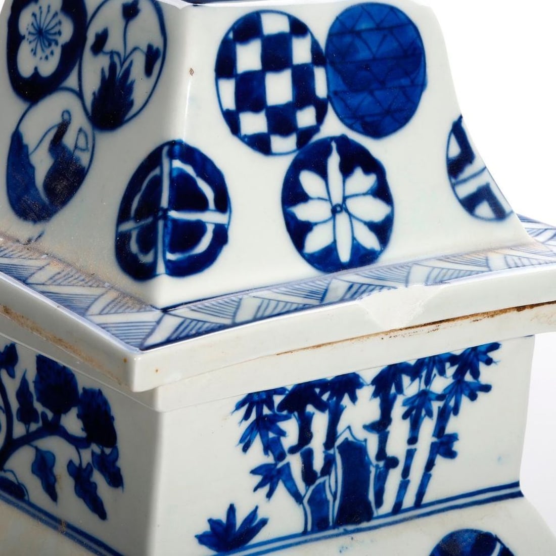 Chinese Blue and White Covered Jar - 2