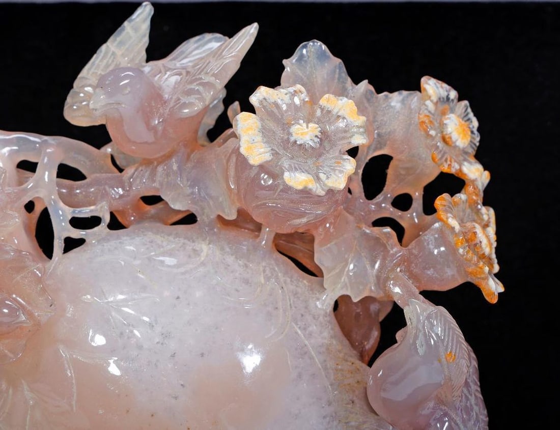 Chinese Carved Agate Pumpkin - 2