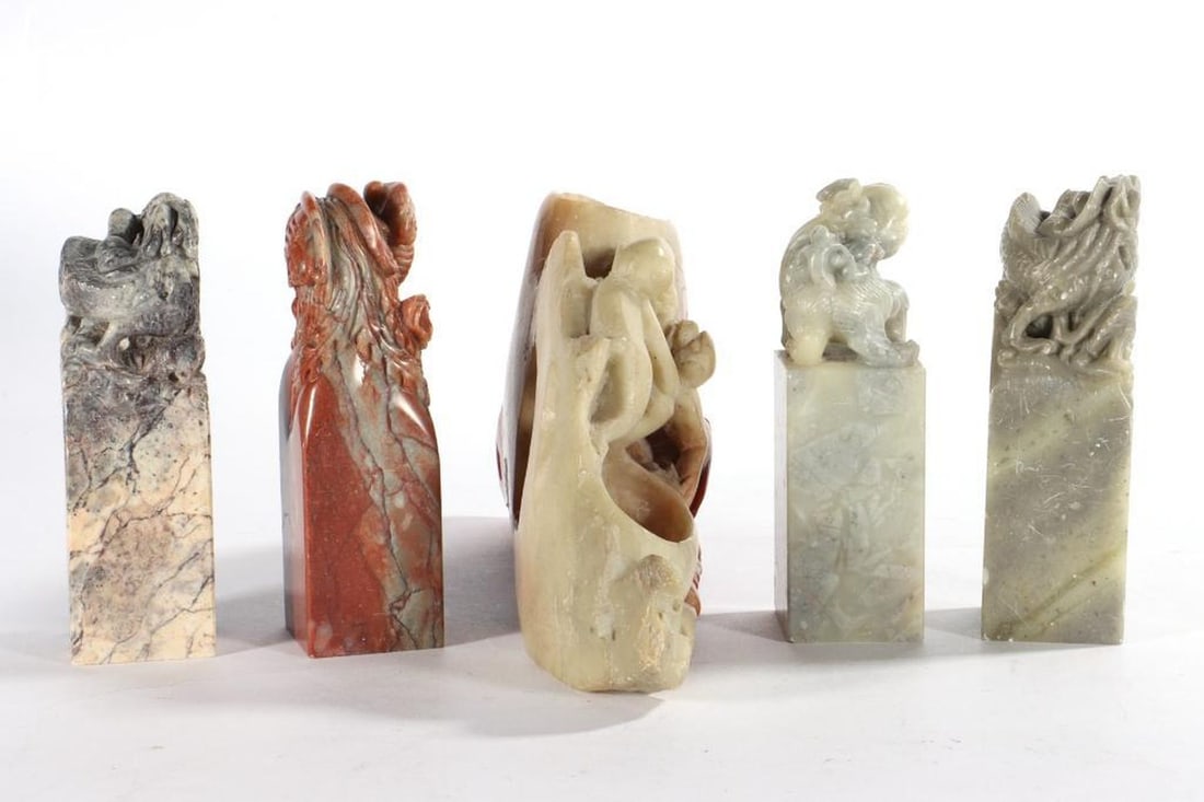 Lot of Soap and Hardstone Seals - 5