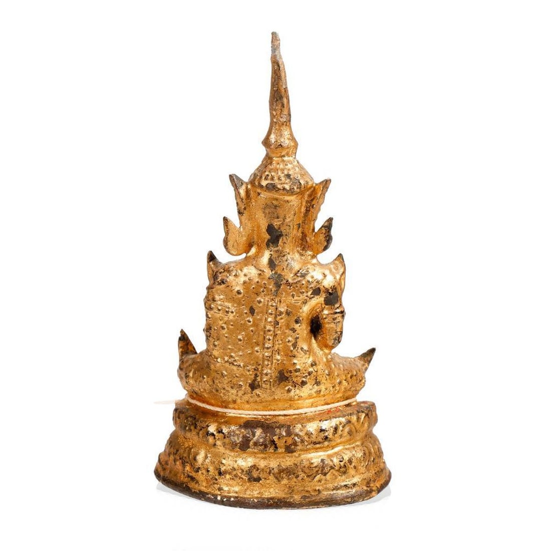 Thai Rattanakosin Miniature Gilt Bronze Buddha - 2
