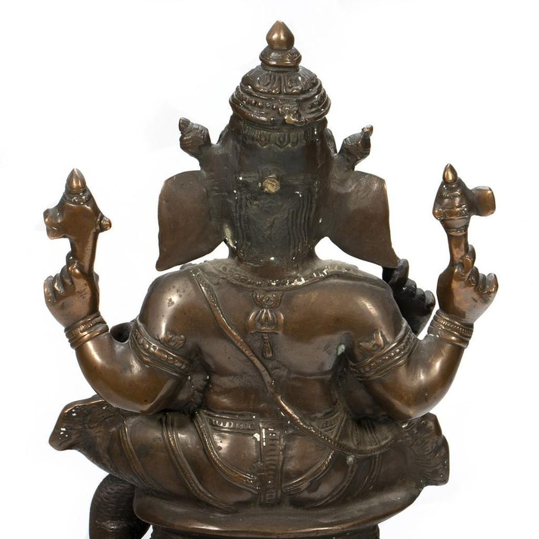 Large Bronze Ganesh with Rat. - 6