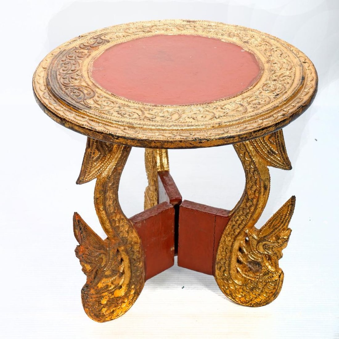 Six Asian Zoomorphic Wood Carved Items - 4