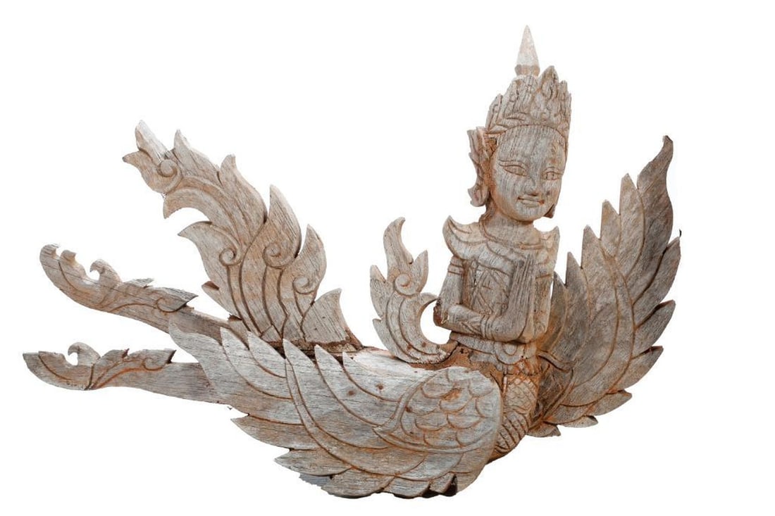 Three Thai Wood Figural Carvings - 2