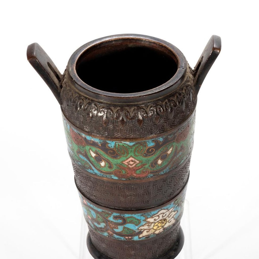 Chinese Champleve Enamel Urn - 3