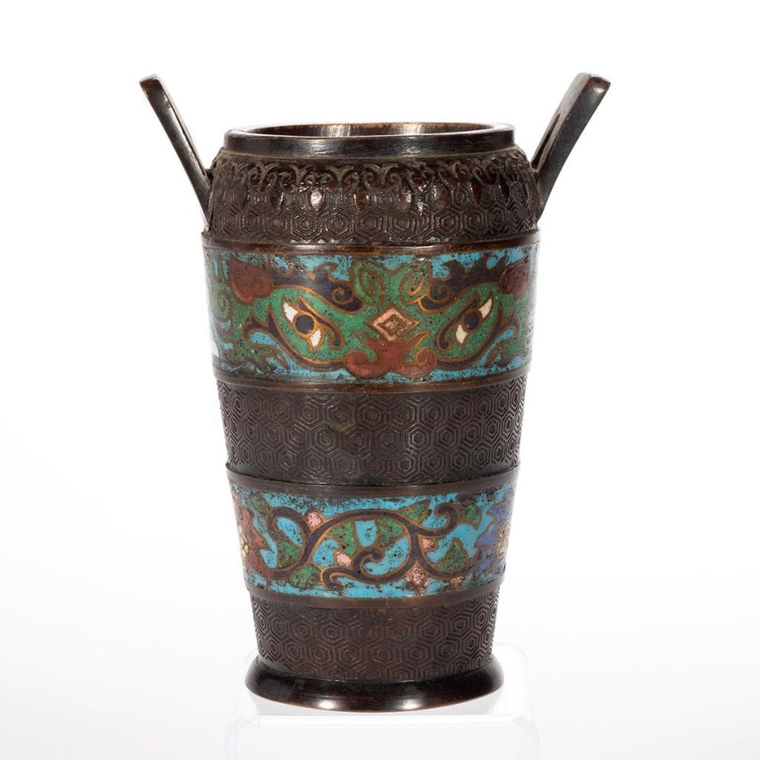 Chinese Champleve Enamel Urn - 6