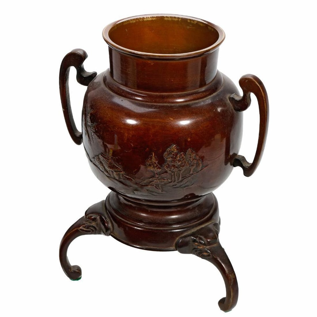 Japanese Meiji Period Bronze Usubata - 2