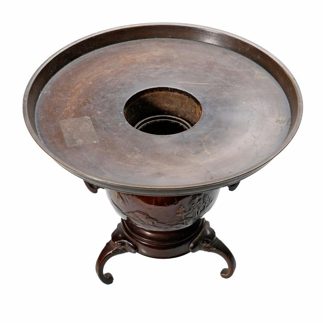 Japanese Meiji Period Bronze Usubata - 3